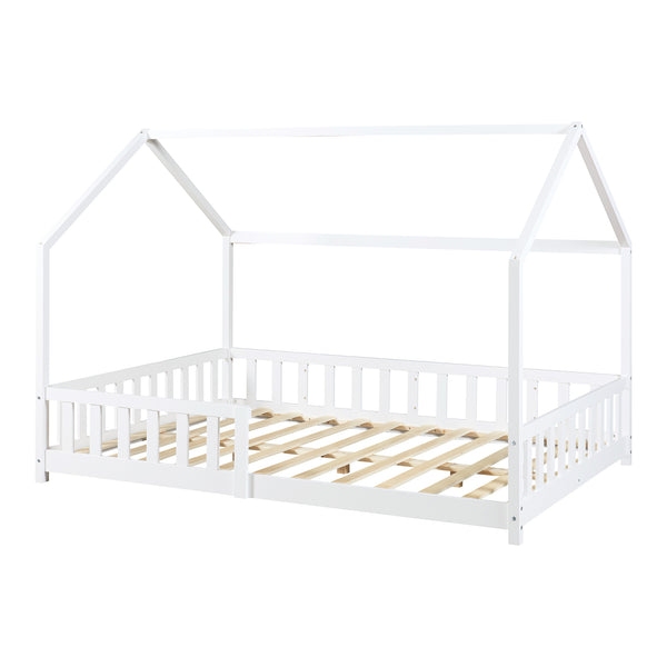 Kinderbed Hesel huisbed met uitvalbeveiliging [en.casa]