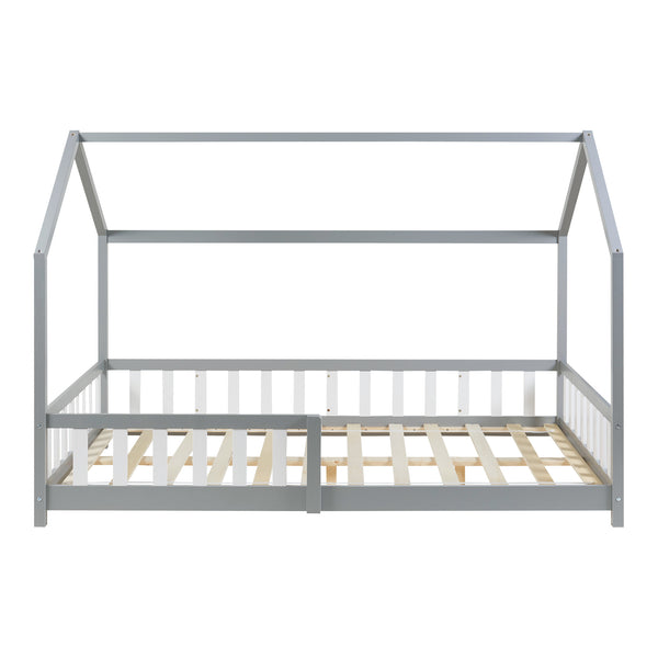 Kinderbed Hesel huisbed met uitvalbeveiliging [en.casa]