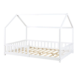 Kinderbed Hesel huisbed met uitvalbeveiliging [en.casa]