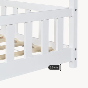 Kinderbed Hesel huisbed met uitvalbeveiliging [en.casa]