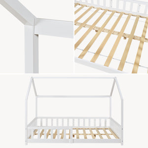 Kinderbed Hesel huisbed met uitvalbeveiliging [en.casa]