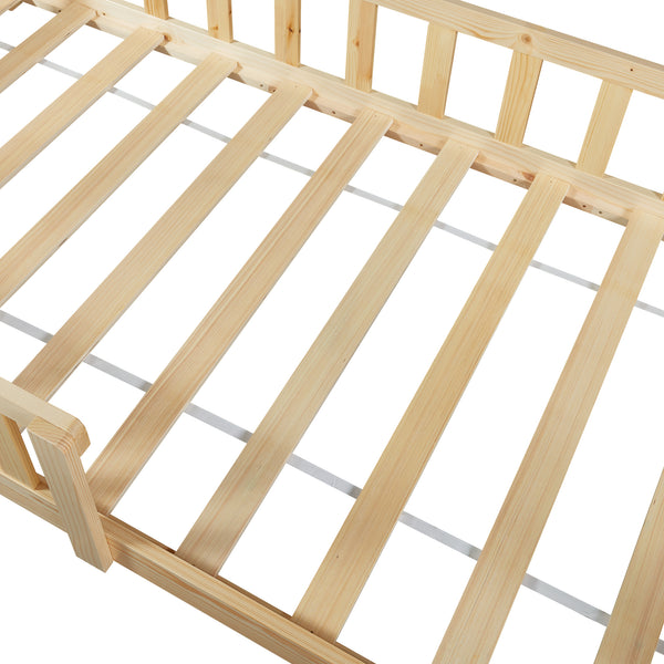 Kinderbed Hesel huisbed met uitvalbeveiliging [en.casa]