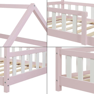 Kinderbed Hesel huisbed met uitvalbeveiliging [en.casa]