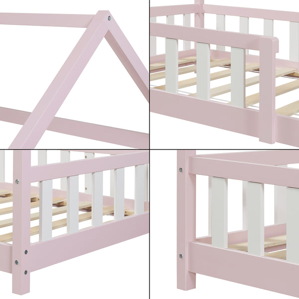 Kinderbed Hesel huisbed met uitvalbeveiliging [en.casa]