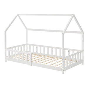 Kinderbed Hesel huisbed met uitvalbeveiliging [en.casa]