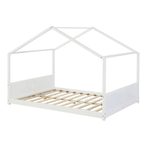 Kinderbed Simo huisbed wit [en.casa]