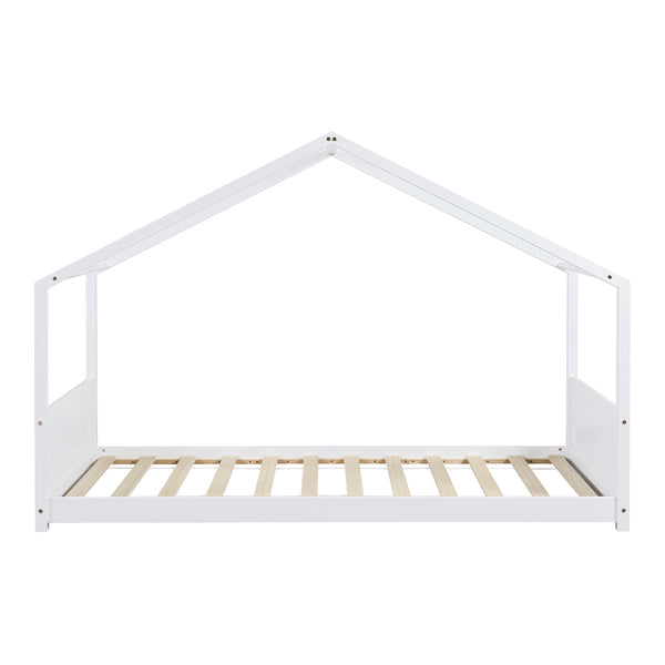 Kinderbed Simo huisbed wit [en.casa]