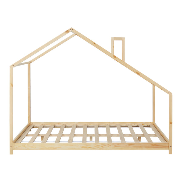 Lit cabane Siuntio bois de pin naturel [en.casa]