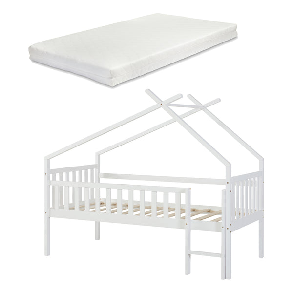 Kinderbed Sotkamo huisbed met matras 90x200 cm [en.casa]