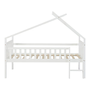 Kinderbed Sotkamo huisbed met matras 90x200 cm [en.casa]