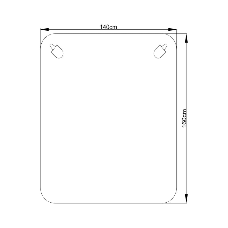 Croquis coté Couverture Chauffante Électrique pour 1 ou 2 Personnes [casa.pro]