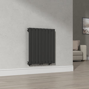 [neu.haus] Designradiator Nore 60x60x5,2 cm zwart