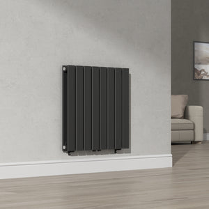 Radiateur à panneaux double Nore 809 W acier 60 x 60 cm noir [neu.haus]