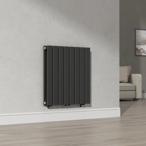 Radiateur à panneaux double Nore 809 W acier 60 x 60 cm noir [neu.haus]