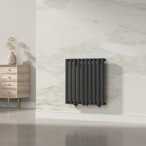 Radiateur à panneau plat Nore 449 W acier 60 x 60 cm noir [neu.haus]