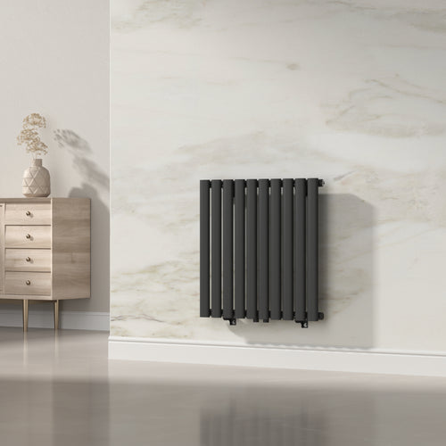 Radiateur à panneau plat Nore 449 W acier 60 x 60 cm noir [neu.haus]