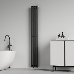 [neu.haus] Designradiator Nore 180x24x5,6 cm zwart