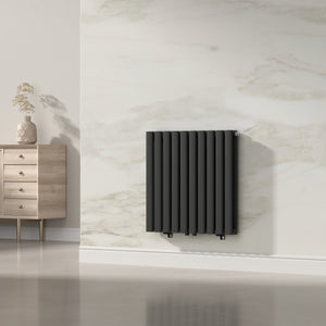 Radiateur à panneaux double Nore 800 W acier 60 x 60 cm noir [neu.haus]