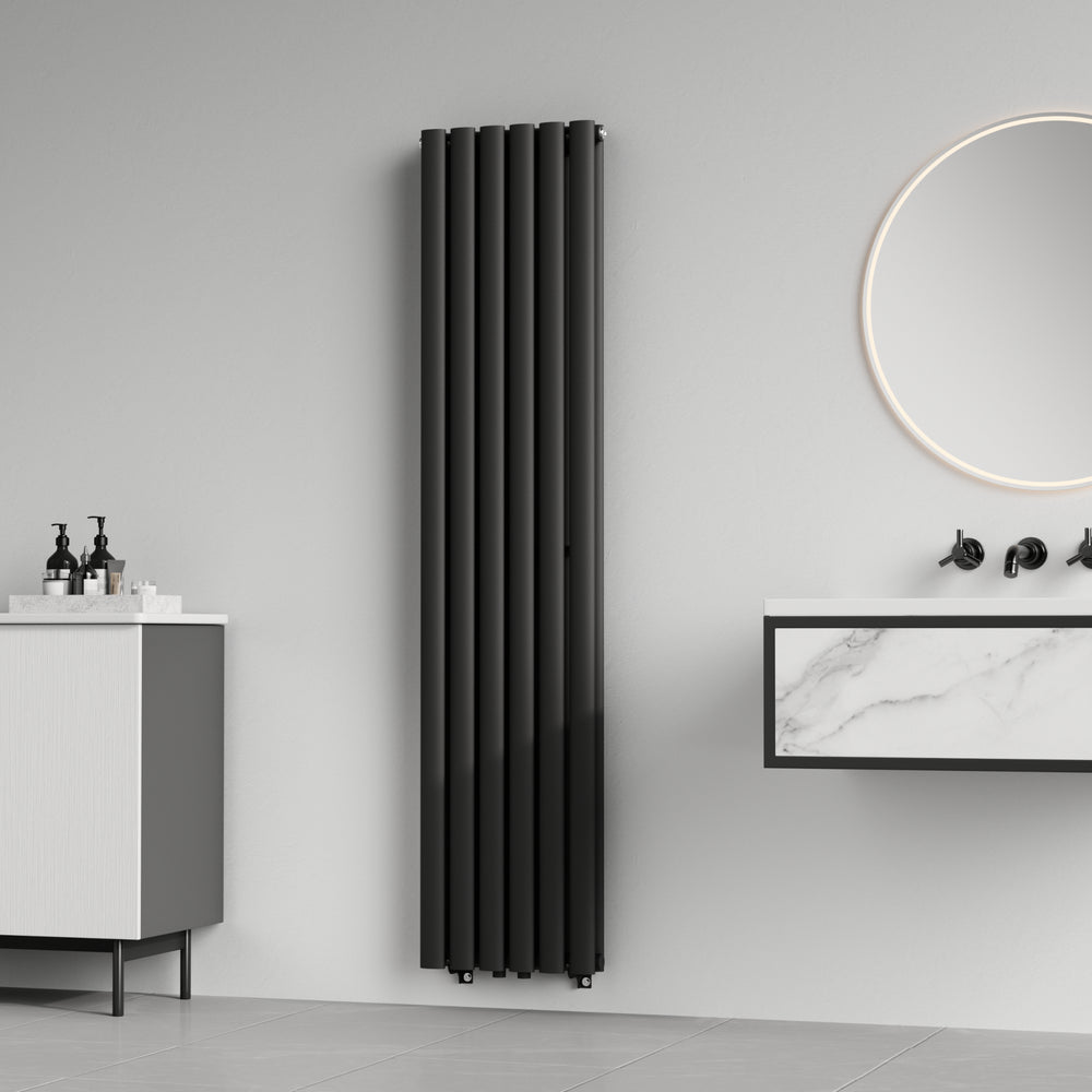 Radiateur à panneaux double Nore 1198 W acier 160 x 36 cm noir [neu.haus]