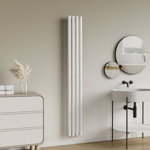 Radiateur à panneau plat Nore 484 W acier 180 x 24 cm blanc [neu.haus]