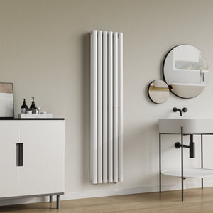 Radiateur à panneaux double Nore 1198 W acier 160 x 36 cm blanc [neu.haus]