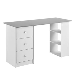 Bureau Lemberg met 3 laden en vakken 120x49x72 cm - verschillende kleuren