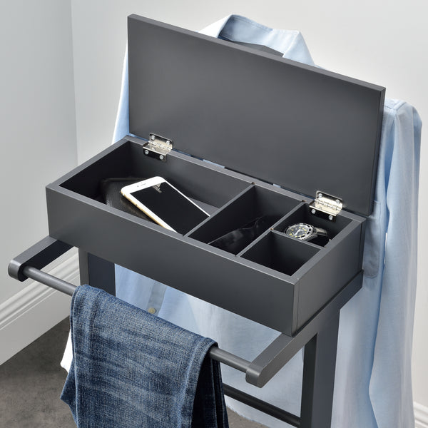 [en.casa]® Kledingrek met opbergdoos en bodemplank staand - verschillende kleuren