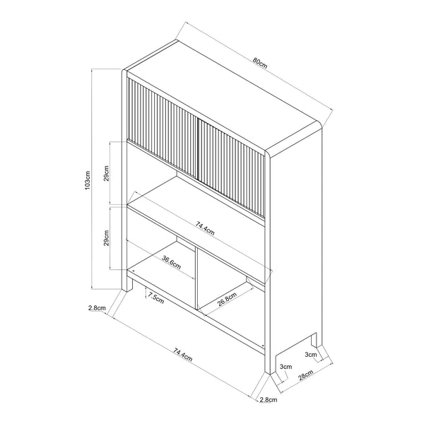 Commode Lukkodso [en.casa] 