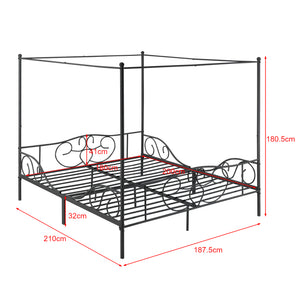 Metalen hemelbed Finstrom met bedbodem - 4 varianten