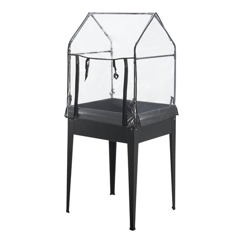 [en.casa] Kweektafel Katwijk plantenbak 60x60x152 cm antraciet