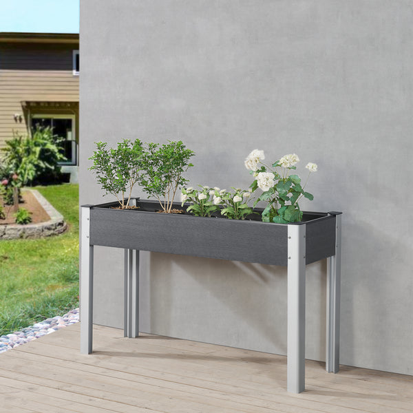 Potager surélevé Beverwijk gris foncé [en.casa]