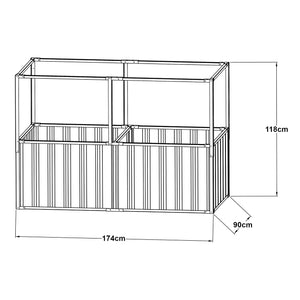 Moestuinbak met net Alblasserdam met 1 paar handschoenen antracietgrijs [en.casa]