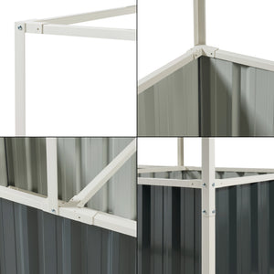 Moestuinbak met net Alblasserdam met 1 paar handschoenen antracietgrijs [en.casa]