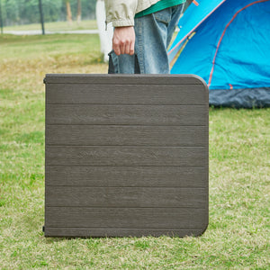 Table de camping pliante Adelfia à hauteur réglable 120 x 60 cm [en.casa]