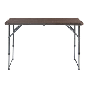 Table de camping pliante Adelfia à hauteur réglable 120 x 60 cm [en.casa]