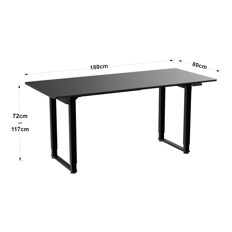 Croquis coté Bureau électrique à hauteur réglable Kirkkonummi pro.tec