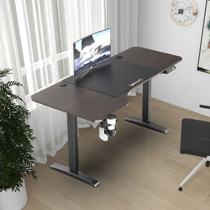 Bureau électrique Oxnard à hauteur réglable 73 - 118 cm en forme de L [pro.tec]