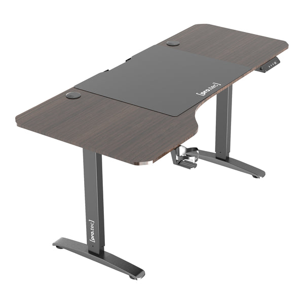 Bureau électrique Oxnard à hauteur réglable 73 - 118 cm en forme de L [pro.tec]