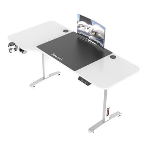 Bureau électrique Oxnard à hauteur réglable 73 - 118 cm en forme de L [pro.tec]