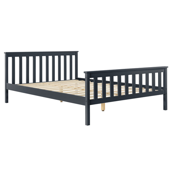 [en.casa] Lit en Pin Lit en Bois Lit d'Adulte Lit pour 2 Personnes Lits Jumeaux Cadre en Pin Sommier à Lattes en Panneau en Fibre de Bois Plusieurs Couleurs Tailles Différentes