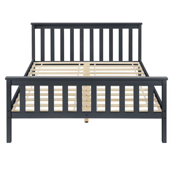 [en.casa] Lit en Pin Lit en Bois Lit d'Adulte Lit pour 2 Personnes Lits Jumeaux Cadre en Pin Sommier à Lattes en Panneau en Fibre de Bois Plusieurs Couleurs Tailles Différentes