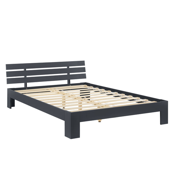 [en.casa] Cadre de Lit pour Adultes Cadre de Lit pour 2 Personnes Pin Contreplaqué Plusieurs Couleurs 200x140/180 cm