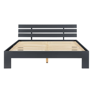 [en.casa] Cadre de Lit pour Adultes Cadre de Lit pour 2 Personnes Pin Contreplaqué Plusieurs Couleurs 200x140/180 cm
