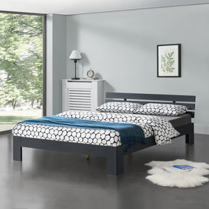 [en.casa] Cadre de Lit pour Adultes Cadre de Lit pour 2 Personnes Pin Contreplaqué Plusieurs Couleurs 200x140/180 cm