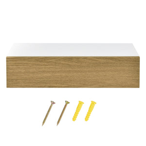Wandplank met lade 50x24x12cm 2 stuks set - verschillende kleuren