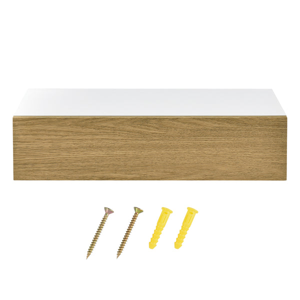 Wandplank met lade 50x24x12cm 2 stuks set - verschillende kleuren