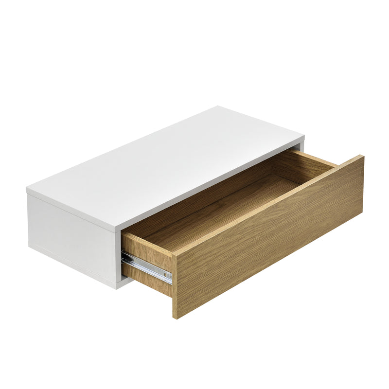 Maatschets Wandplank met lade 50x24x12cm 2 stuks set - verschillende kleuren