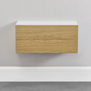 Wandplank met lade 50x24x12cm 2 stuks set - verschillende kleuren