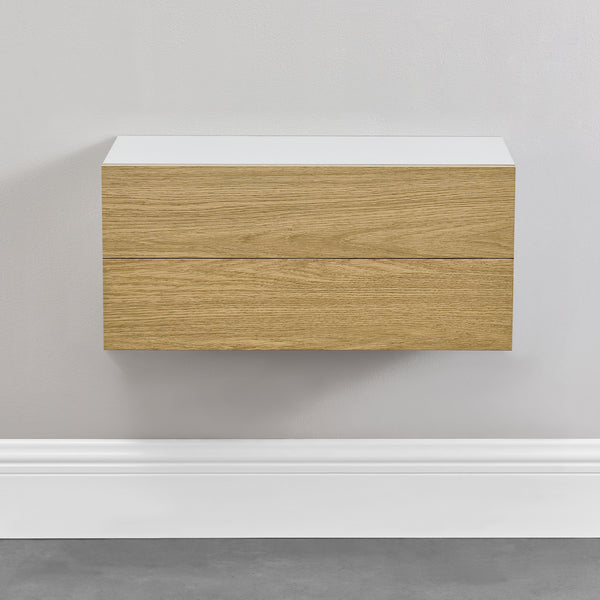 Wandplank met lade 50x24x12cm 2 stuks set - verschillende kleuren