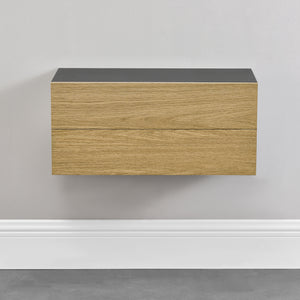 Wandplank met lade 50x24x12cm 2 stuks set - verschillende kleuren